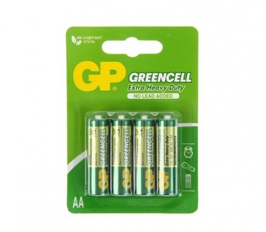 Батарейки солевые GP GreenCell AA/R6G - 4 шт. - Элементы питания - купить с доставкой в Нальчике