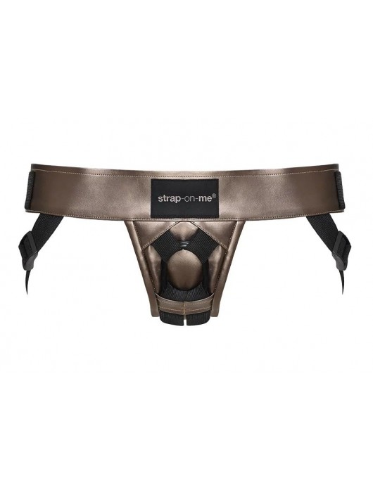 Бронзовый пояс для насадок Curious Harness - Strap-on-me - купить с доставкой в Нальчике