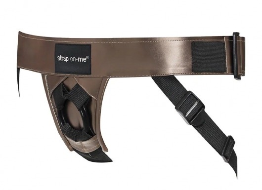 Бронзовый пояс для насадок Curious Harness - Strap-on-me - купить с доставкой в Нальчике