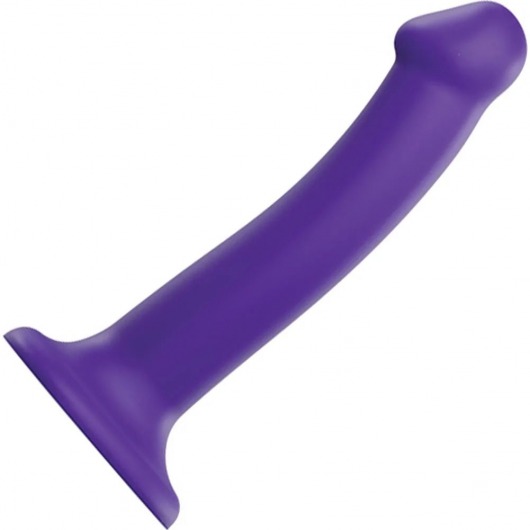 Фиолетовый фаллоимитатор-насадка Strap-On-Me Dildo Dual Density size M - 18 см. - Strap-on-me - купить с доставкой в Нальчике