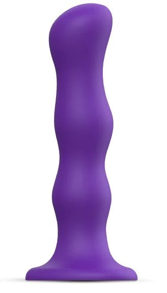 Фиолетовая насадка Strap-On-Me Dildo Geisha Balls size M - Strap-on-me - купить с доставкой в Нальчике