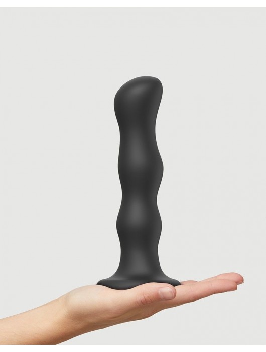 Черная насадка Strap-On-Me Dildo Geisha Balls size XL - Strap-on-me - купить с доставкой в Нальчике