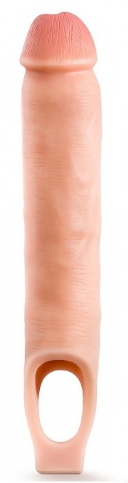 Телесная насадка-удлинитель 11.5 Inch Silicone Cock Sheath Penis Extender - 29,2 см. - Blush Novelties - в Нальчике купить с доставкой