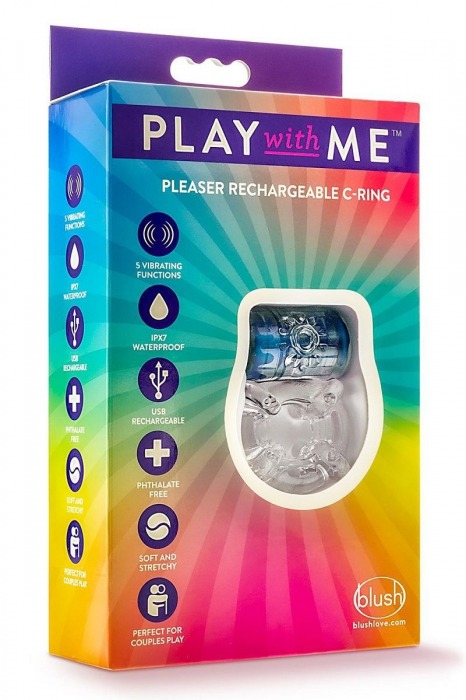 Фиолетовое эрекционное виброкольцо Pleaser Rechargeable C-Ring - Blush Novelties - в Нальчике купить с доставкой