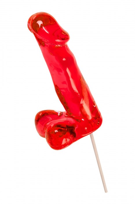 Красный леденец в форме члена со вкусом виски - 173 гр. - Sosuчki - купить с доставкой в Нальчике