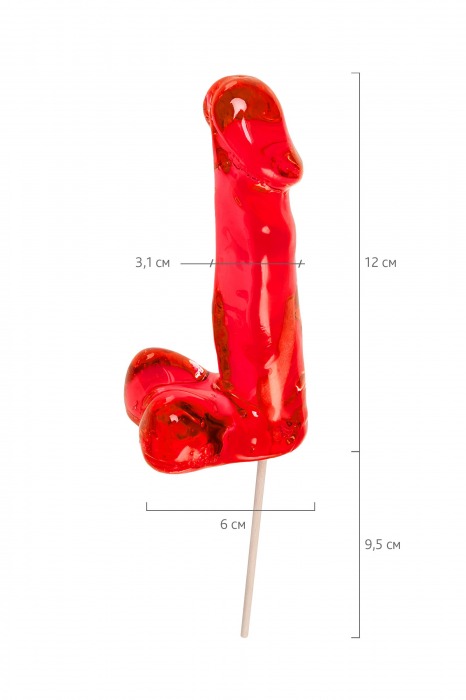 Красный леденец в форме члена со вкусом виски - 173 гр. - Sosuчki - купить с доставкой в Нальчике