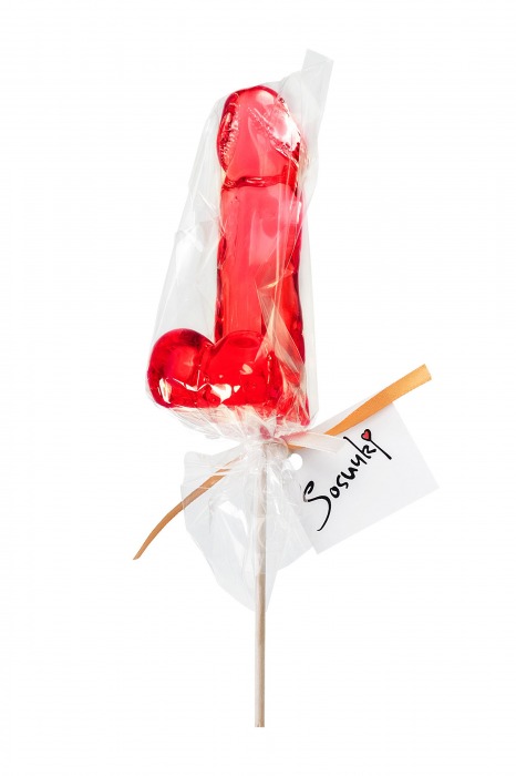 Красный леденец в форме члена со вкусом виски - 173 гр. - Sosuчki - купить с доставкой в Нальчике