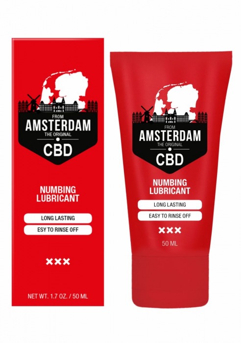 Пролонгирующий лубрикант Numbing CBD from Amsterdam - 50 мл. - Shots Media BV - купить с доставкой в Нальчике