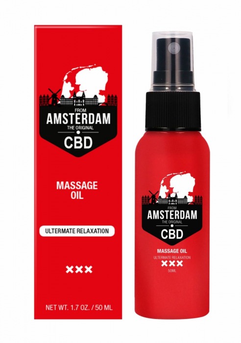 Стимулирующее массажное масло CBD from Amsterdam Massage Oil - 50 мл. - Shots Media BV - купить с доставкой в Нальчике