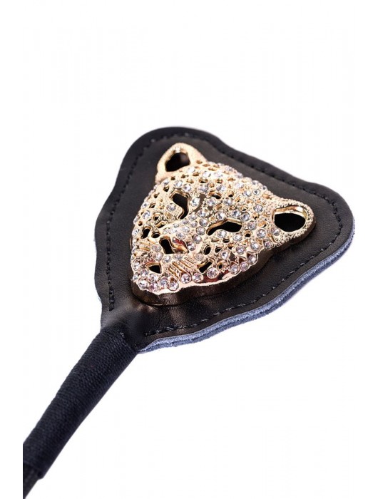 Чёрный стек с фигуркой леопарда на наконечнике - 21 см. - ToyFa - купить с доставкой в Нальчике