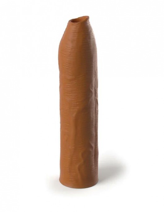 Кофейная насадка-удлинитель Uncut Silicone Penis Enhancer - 17,8 см. - Pipedream - в Нальчике купить с доставкой