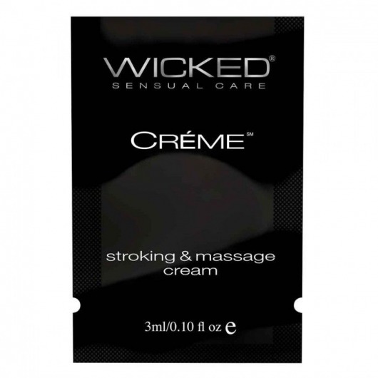 Крем для массажа и мастурбации Wicked Stroking and Massage Creme - 3 мл. - Wicked - купить с доставкой в Нальчике