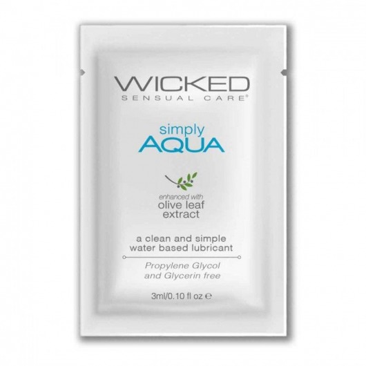 Легкий лубрикант на водной основе Wicked Simply AQUA - 3 мл. - Wicked - купить с доставкой в Нальчике