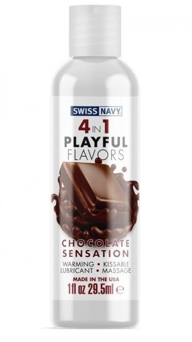 Массажный гель 4-в-1 Chocolate Sensation с ароматом шоколада - 29,5 мл. - Swiss navy - купить с доставкой в Нальчике