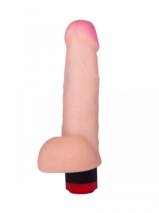 Реалистичный вибратор ART-Style №7 с мошонкой - 17,5 см. - Art-Style купить в Нальчике с доставкой в Orgasmix.ru Реалистичный вибратор ART-Style №7 с мошонкой - 17,5 см. - Art-Style