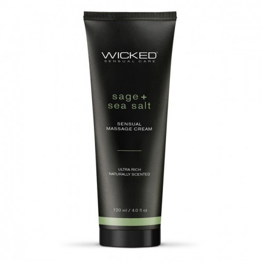 Массажный легкий крем WICKED Sage plus Sea Salt - 120 мл. - Wicked - купить с доставкой в Нальчике