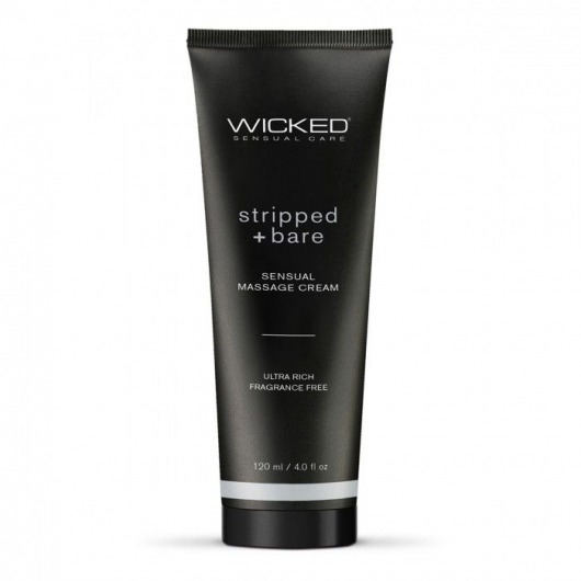 Массажный легкий крем WICKED Stripped plus Bare - 120 мл. - Wicked - купить с доставкой в Нальчике