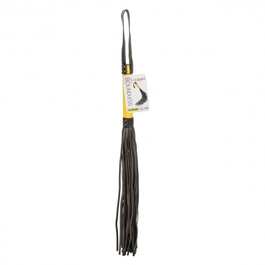 Черная плеть с желтой рукоятью Boundless Flogger - 69,25 см. - California Exotic Novelties - купить с доставкой в Нальчике