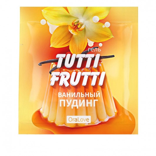 Пробник гель-смазки Tutti-frutti со вкусом ванильного пудинга - 4 гр. - Биоритм - купить с доставкой в Нальчике