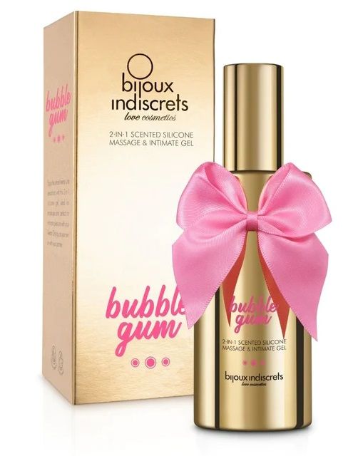 Гель с ароматом жвачки Bubblegum 2-in-1 Scented Silicone Massage And Intimate Gel - 100 мл. - Bijoux Indiscrets - купить с доставкой в Нальчике