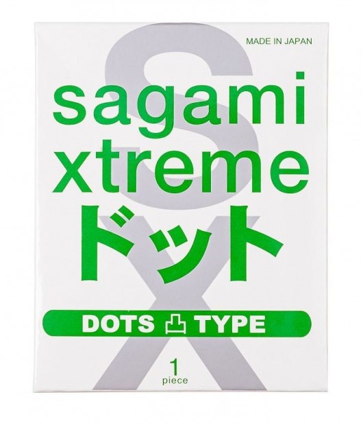 Презерватив Sagami Xtreme Type-E с точками - 1 шт. - Sagami - купить с доставкой в Нальчике