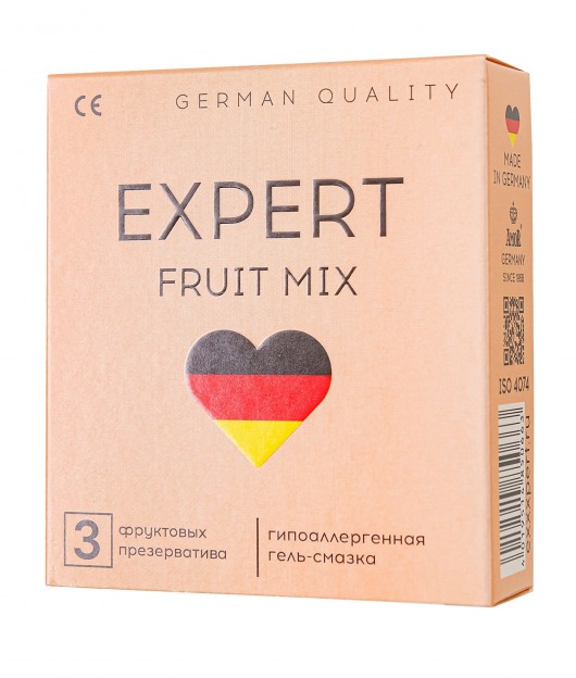 Ароматизированные презервативы EXPERT Fruit Mix - 3 шт. - Expert - купить с доставкой в Нальчике