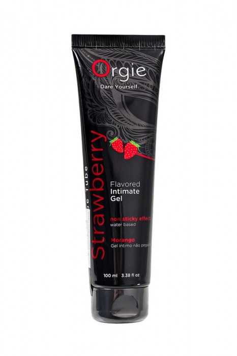 Интимный гель на водной основе Lube Tube Strawberry с клубничным вкусом - 100 мл. - ORGIE - купить с доставкой в Нальчике