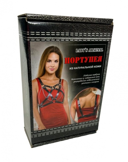 Портупея из натуральной кожи с цепочками - БДСМ Арсенал - купить с доставкой в Нальчике