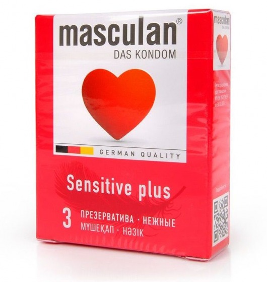 Презервативы Masculan Sensitive plus - 3 шт. - Masculan - купить с доставкой в Нальчике