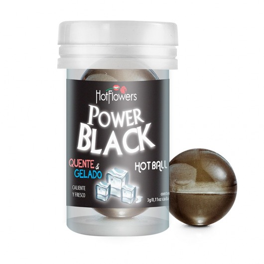 Интимный гель Power Black Hot Ball с охлаждающе-разогревающим эффектом (2 шарика по 3 гр.) - HotFlowers - купить с доставкой в Нальчике