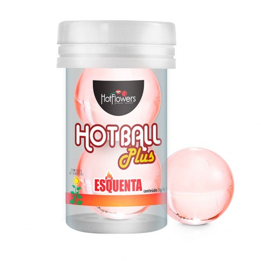 Лубрикант на масляной основе Hot Ball Plus с разогревающим эффектом (2 шарика по 3 гр.) - HotFlowers - купить с доставкой в Нальчике