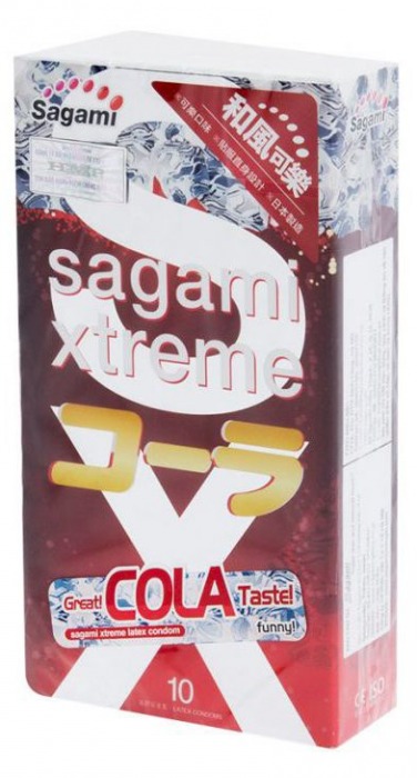 Ароматизированные презервативы Sagami Xtreme COLA - 10 шт. - Sagami - купить с доставкой в Нальчике