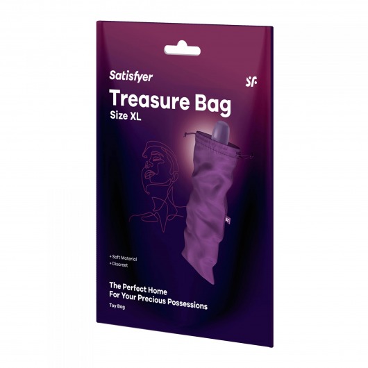 Фиолетовый мешочек для хранения игрушек Treasure Bag XL - Satisfyer - купить с доставкой в Нальчике