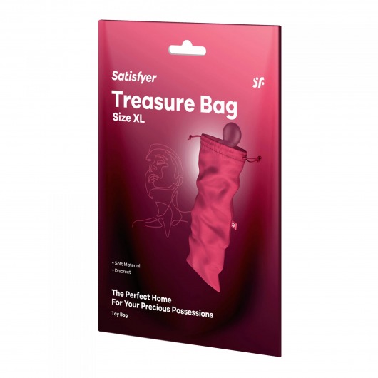 Розовый мешочек для хранения игрушек Treasure Bag XL - Satisfyer - купить с доставкой в Нальчике