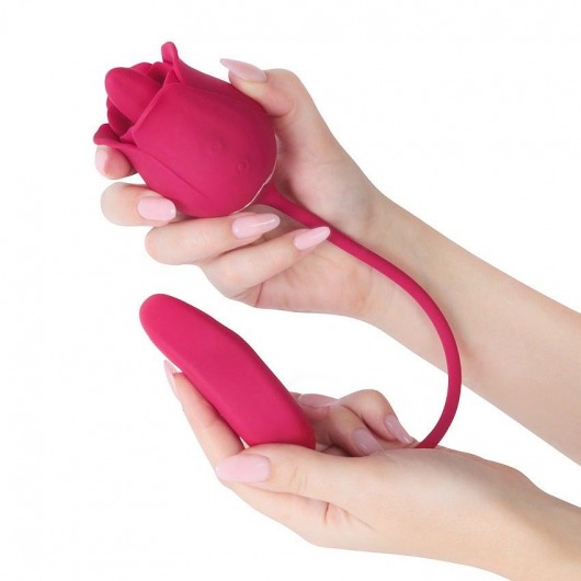 Розовый вибромассажер Rose Pro 8 - S-HANDE