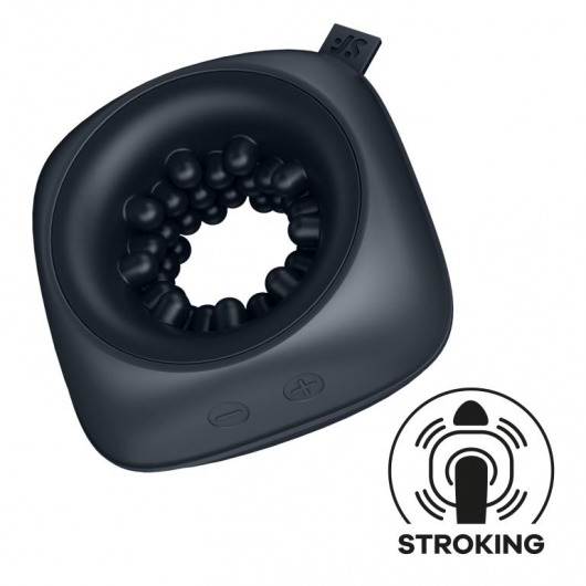Черный мужской вибромассажер Ring Stroker - Satisfyer - в Нальчике купить с доставкой