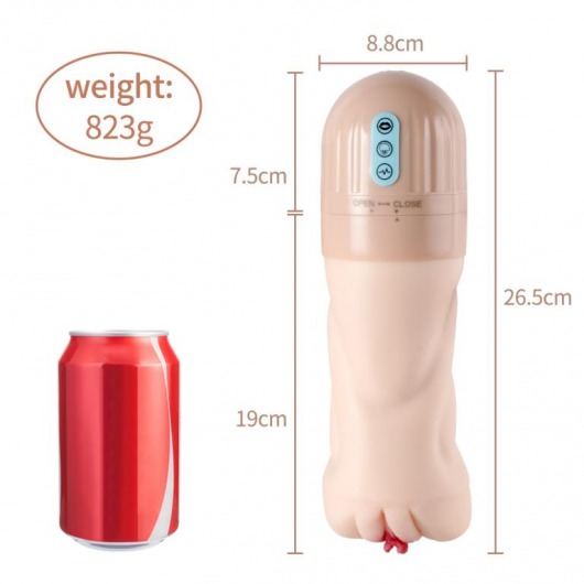 Мастурбатор-вагина Beata с функциями всасывания и вибрации - Xise - в Нальчике купить с доставкой