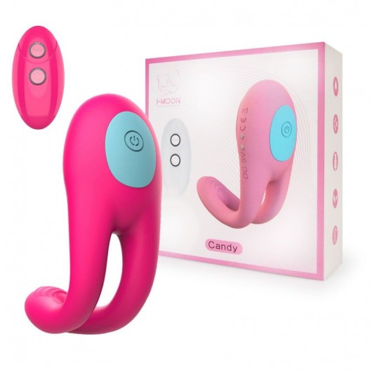 Розовое виброкольцо с пультом ДУ - I-MOON - в Нальчике купить с доставкой