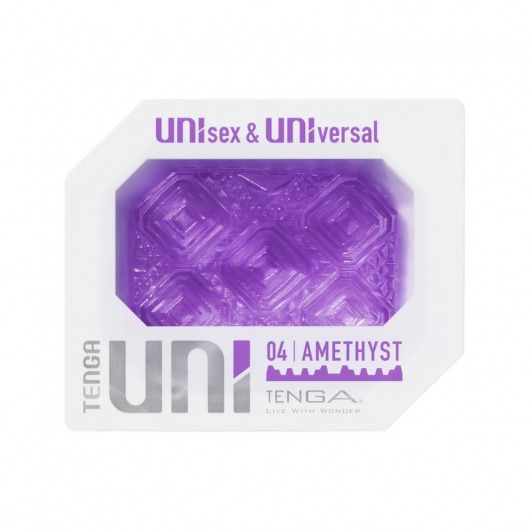 Фиолетовый мастурбатор-стимулятор Tenga Uni Amethyst - Tenga - в Нальчике купить с доставкой