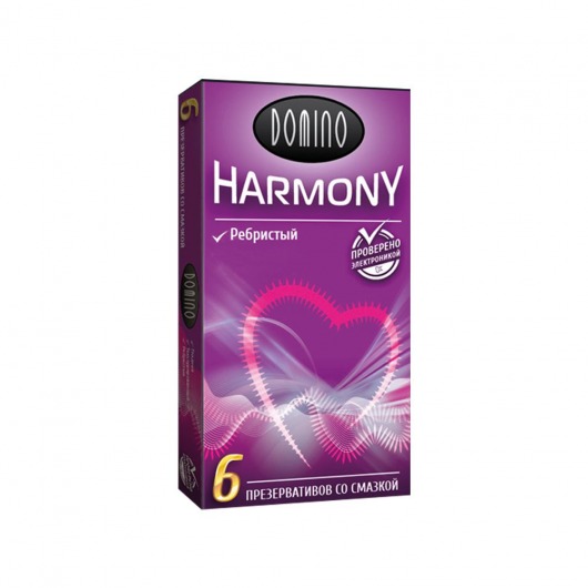 Презервативы с рёбрышками Domino Harmony - 6 шт. - Domino - купить с доставкой в Нальчике