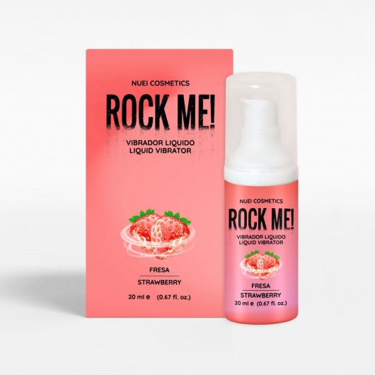 Жидкий вибратор Nuei Rock Me! с ароматом клубники - 20 мл. - Nuei cosmetics - купить с доставкой в Нальчике