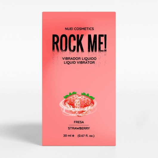 Жидкий вибратор Nuei Rock Me! с ароматом клубники - 20 мл. - Nuei cosmetics - купить с доставкой в Нальчике