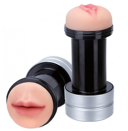 Двусторонний мастурбатор REALSTUFF 2 IN 1 HUMMER MOUTH   VAGINA - ротик и вагина - Dream Toys - в Нальчике купить с доставкой