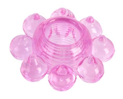 Розовое гелевое эрекционное кольцо-цветок - Toyfa Basic - в Нальчике купить с доставкой Розовое гелевое эрекционное кольцо-цветок - Toyfa Basic - в Нальчике купить с доставкой