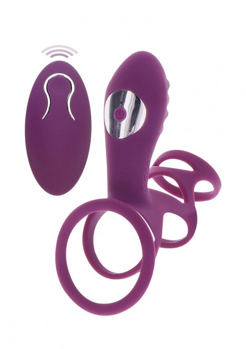 Фиолетовая эрекционная вибронасадка Halo Halo C-Ring Sleeve - Toy Joy - в Нальчике купить с доставкой
