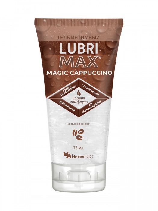 Интимный гель-смазка на водной основе Lubrimax Magic Cappuccino - 75 мл. - ИнтелБИО - купить с доставкой в Нальчике