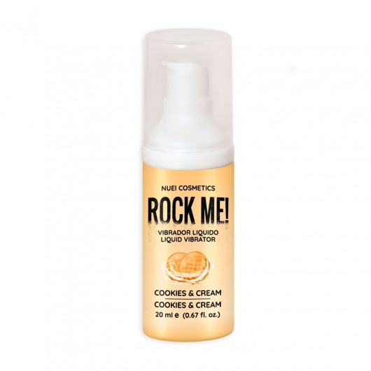 Жидкий вибратор Nuei Rock Me! с ароматом печенья и сливок - 20 мл. - Nuei cosmetics - купить с доставкой в Нальчике