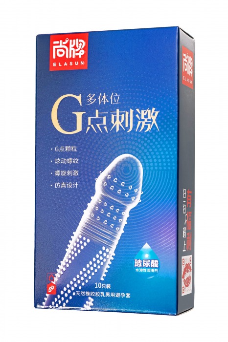 Ультратонкие презервативы Elasun G-spot stimulation с ребрами и точками - 10 шт. - Elasun - купить с доставкой в Нальчике