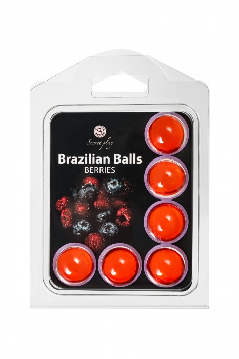 Набор из 6 шариков с массажным маслом Brazilian Balls с ароматом ягод - Secret Play - купить с доставкой в Нальчике