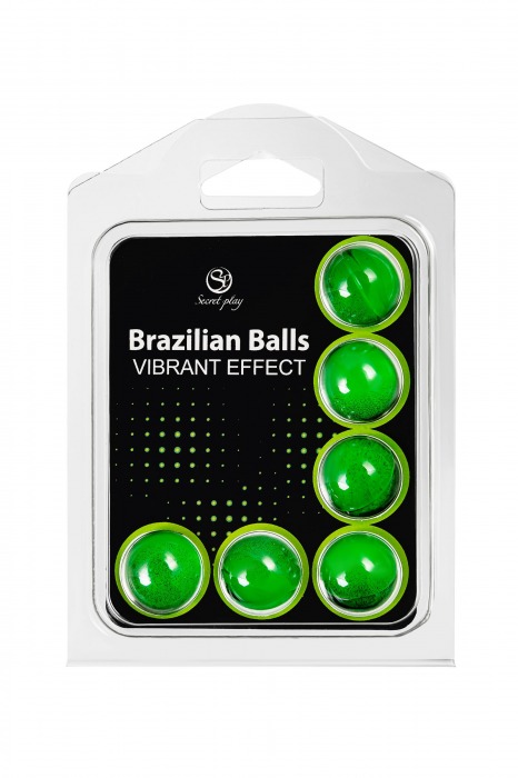 Набор из 6 шариков с массажным маслом Brazilian Balls с эффектом вибрации - Secret Play - купить с доставкой в Нальчике